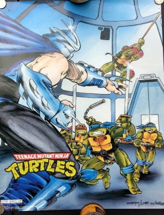Vintage Teenage Mutant Ninja Turtles Poster 20 " X16 " Western Graphics 220 1990