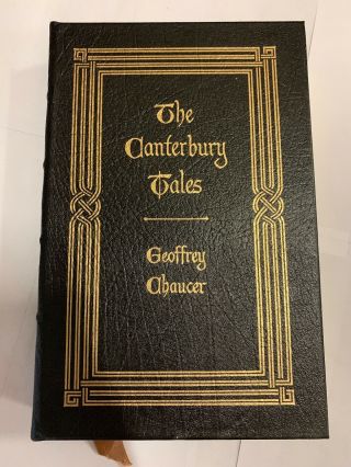 Easton Press Leather Bound The Canterbury Tales By Geoffrey Chaucer Gilt Hc Book