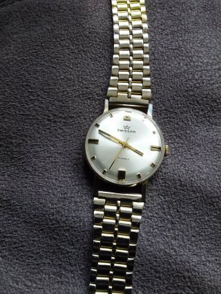 Mens Vintage Swissam 17 Jewels Hand Wind Watch