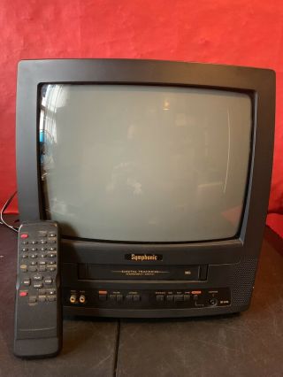 Symphonic 13 " Color Tv Vcr Combo Gaming With Remote Wf0213c