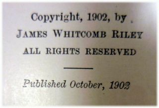 JAMES WHITCOMB RILEY THE BOOK OF JOYOUS CHILDREN ILLUS 1ST ED HB 1902 3