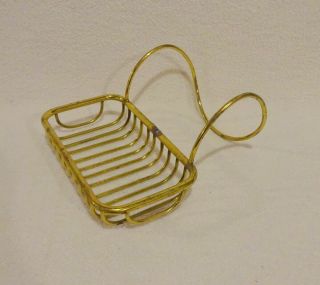 Vintage Solid Brass Claw Footed Bathtub Soap Dish Holder