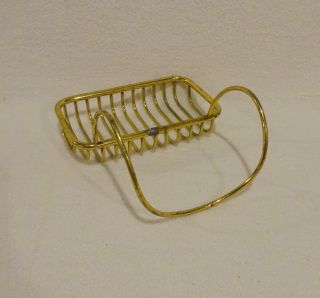 Vintage Solid Brass Claw Footed Bathtub Soap Dish Holder 3