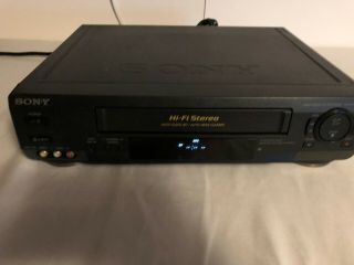 Sony Slv - N50 Vhs Vcr Player Recorder 4 Head Hi - Fi Stereo Video Cassette -