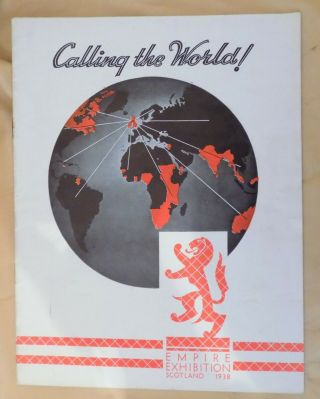 Vintage Advance Opening By King Brochure Empire Exhibition Glasgow 1938