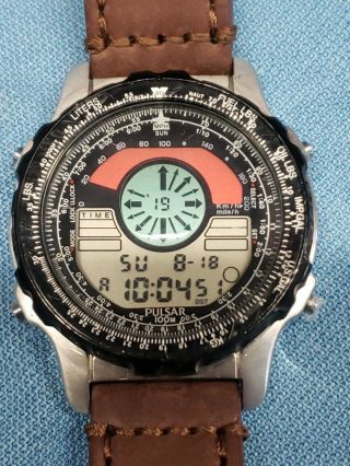 NOS Pulsar W800 - 6020 Vintage Digital Compass Watch 8