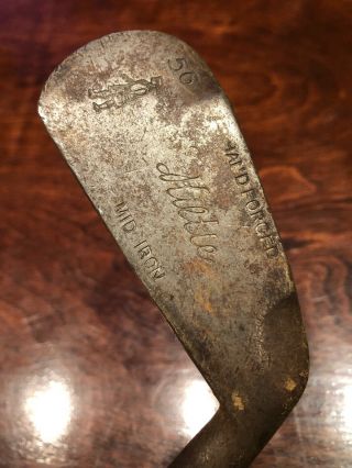 Vintage Hand Forged Kiltie Hickory Shaft Mid Iron 56