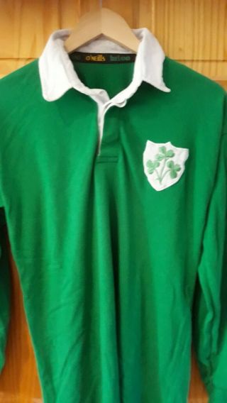 O Neills Retro Vintage Ireland Rugby Jersey Top Irish Medium