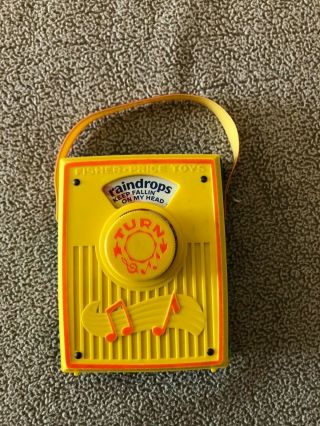Vintage Raindrops Keep Falling On My Head Fisher Price Music Box Pocket Radio