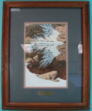 Vtg Bev Doolittle Season Of The Eagle Horse & Mountains Framed Lithograph Print