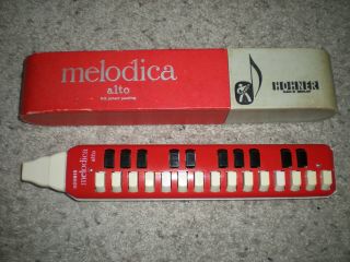 Vintage Hohner Red Melodica Alto Made In Germany