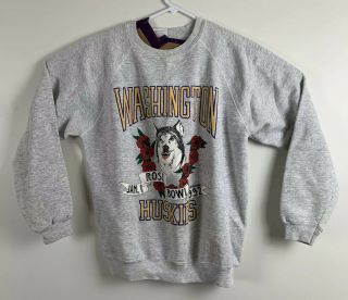 Vintage University Of Washington Huskies Rose Bowl 1992 Sweatshirt Size Xl