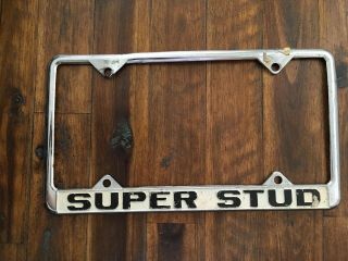 Vintage Novelty “ Stud “ Metal California License Plate Frame