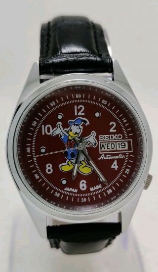 Vintage Seiko Donald Duck Cartoon Character Automatic Movement No.  6309 Watch