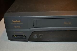Symphonic SL2840 4 - Head VCR VHS Video Cassette Player No Remote & 2