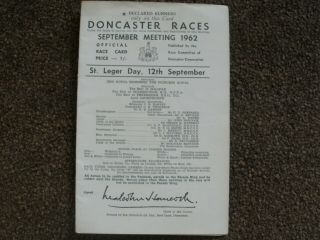 vintage Doncaster horse racing programmes 2
