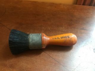 Vintage H.  C.  Stencil Paint Brush Wood Model 6550 6 Pure Bristles