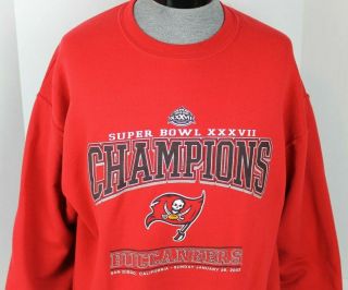Vintage 2003 Tampa Bay Buccaneers Bowl Xxxvii Champions Sweatshirt Xl