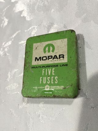 Mopar Fuse Tin Vintage Sfe 20 20 Amp 106653 Lime Green White Black.  Buss Fuses