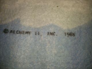 Vintage Teddy Ruxpin blanket 1985 Alchemy Inc.  73x92 