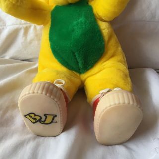 Vintage Lyons Group BJ from Barney the Dinosaur Yellow Plush Plastic Shoes 3