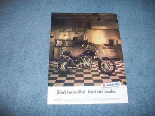 1992 Suzuki Intruder 1400 Vintage Motorcycle Ad " She 