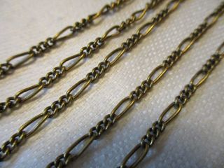 7 Yards Vintage Brass Figaro Chain Mother And Son: General Purpose Jewelry Chain