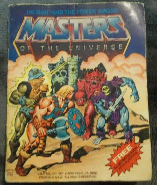 Vintage Masters Of The Universe Illustrated Book He - Man And The Power Sword