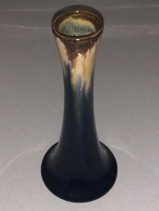 Vintage Thulin 1920s Belgium Cobalt Blue Drip Art Pottery Vase