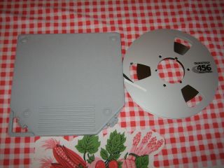 Vg,  Quantegy Grand Master 456 Nab Metal Reel 10.  5 ¼” Some Tape Plastic Case
