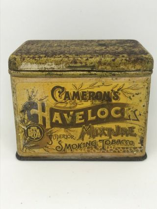 Vintage Tobacco Tin,  CAMERON’S HAVELOCK SMOKING MIXTURE 4oz Melbourne Australia 2