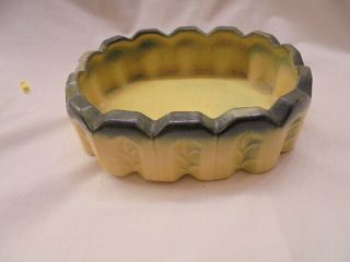 Vintage Mccoy Pottery Trough Planter Large Oval Yellow And Green