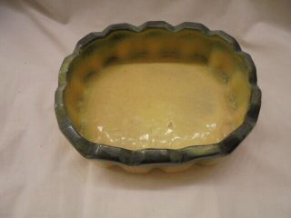 Vintage McCOY POTTERY TROUGH PLANTER Large Oval Yellow and Green 2