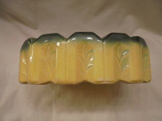 Vintage McCOY POTTERY TROUGH PLANTER Large Oval Yellow and Green 3
