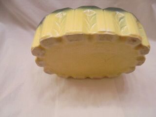 Vintage McCOY POTTERY TROUGH PLANTER Large Oval Yellow and Green 4