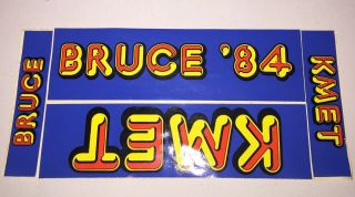Bruce Springsteen 1984 Kmet 94.  7 Vintage Bumper Sticker Decals