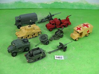 Vintage Model Kit Built Military Vehicles Ho 1/87 Various 1492