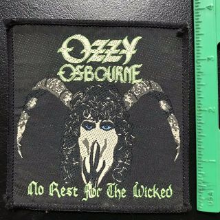Ozzy Osbourne Vintage Patch No Rest For The Wicked (not Cd Lp Vinyl Cassette