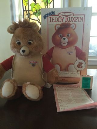 Vintage Teddy Ruxpin With Box