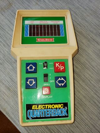 1978 Coleco Electronic Quarterback Handheld Football Video Game Vintage