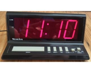 Vintage 1992 Westclox Challenger Model 509740 Digital Electric Alarm Clock