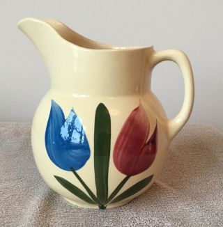 Vintage Watt Pottery Tulip Pattern 16 Pitcher