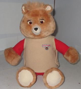 Teddy Ruxpin Bear Animal Doll Toy W Vest 1992 Vintage
