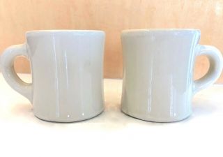 2 Vintage Victor Diner Coffee Mugs,  Mid Century Restaurant Ware Cups Thick