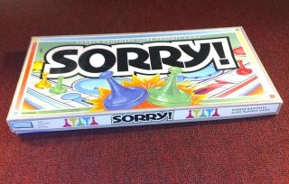 Vintage 1992 Sorry Board Game Parker Brothers Made Complete
