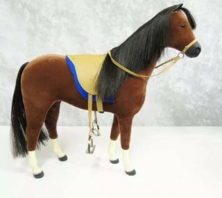 Vtg American Girl Doll Felicity Lg Horse Penny Leather Saddle Pad Stirrups Reins