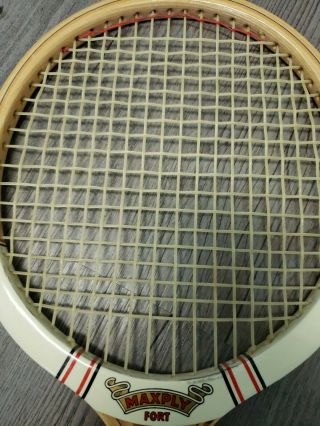 Vintage Dunlop Maxply Fort International S.  G.  Model Squash Racket 4