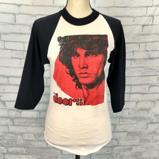 Vtg Jim Morrison The Doors T Shirt Single Stitch Usa Raglan Sleeve Womens Sz S