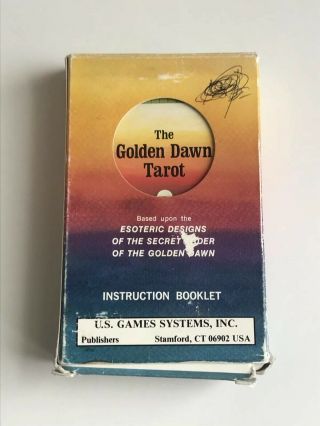Vintage Golden Dawn Tarot Card Deck W/ Box Instructions 78 Cards