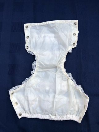 Vintage 60s Vinyl Pants Baby Diaper Covers w/ Ruffles Plastic 13 - 18 lbs 3